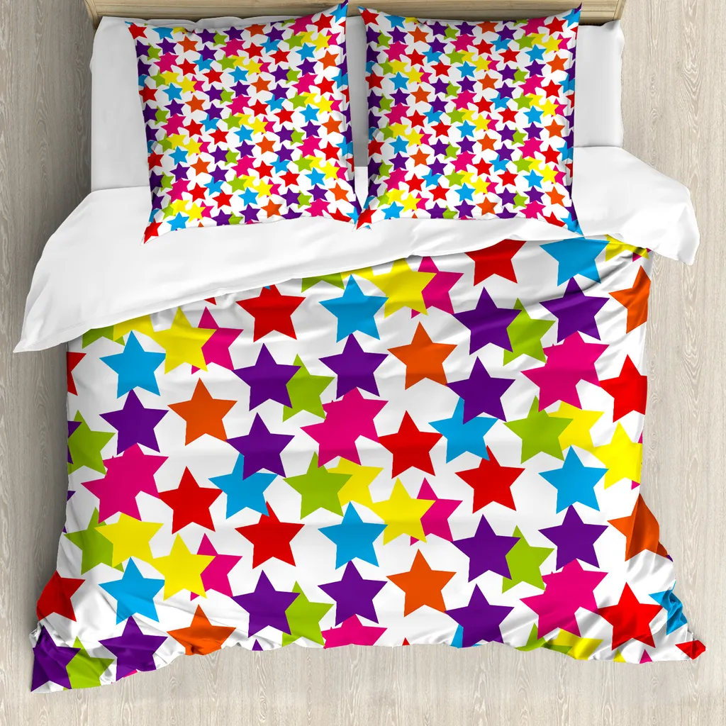 Set Copripiumino ABAKUHAUS Funky Sterne: Morbidezza e Stelle Colorate