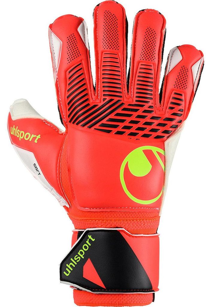 Uhlsport Fm Soft Flex Frame Torwarthandschuhe - Neonrot / Weiß / Neongelb | Größe: 5.5