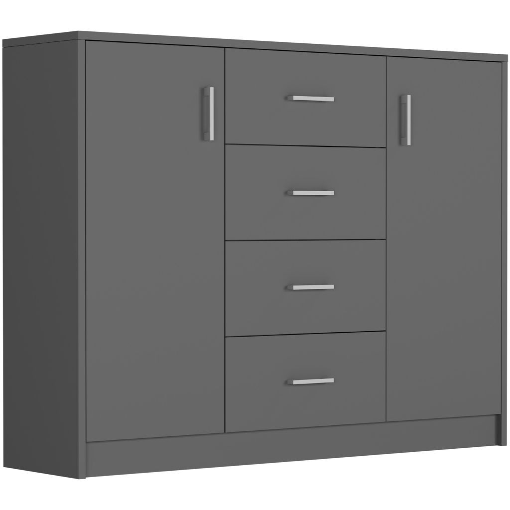 Kommode - Anthrazit - 110 x 35 x 85 cm - Modern U-1 Produktbild 