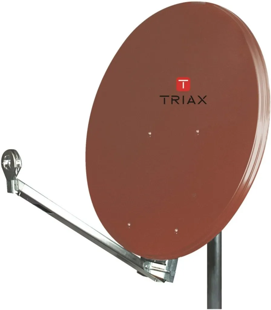 Parabole satellite 85cm TRIAX rouge brique pour réception TV HD et 4K