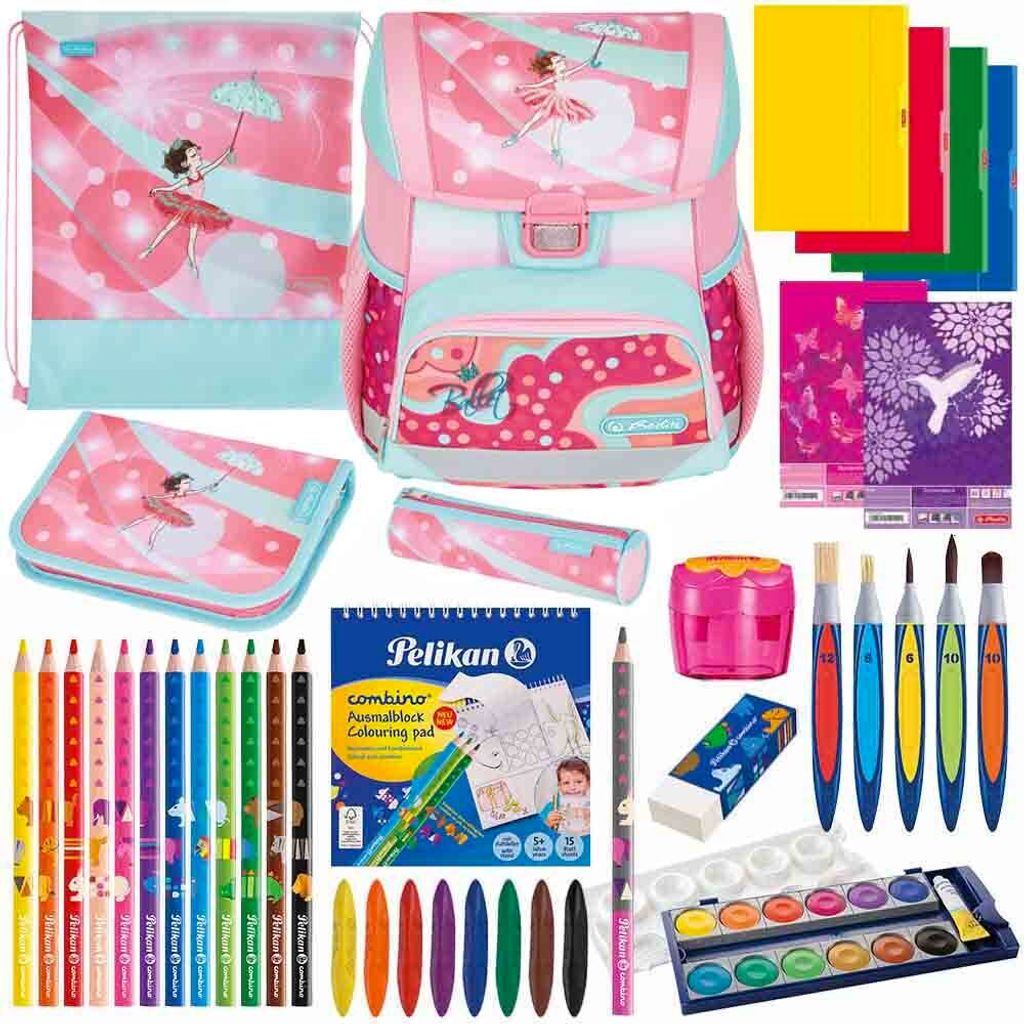 Herlitz Schulranzen Set Loop Plus Ballet Love 14-teilig