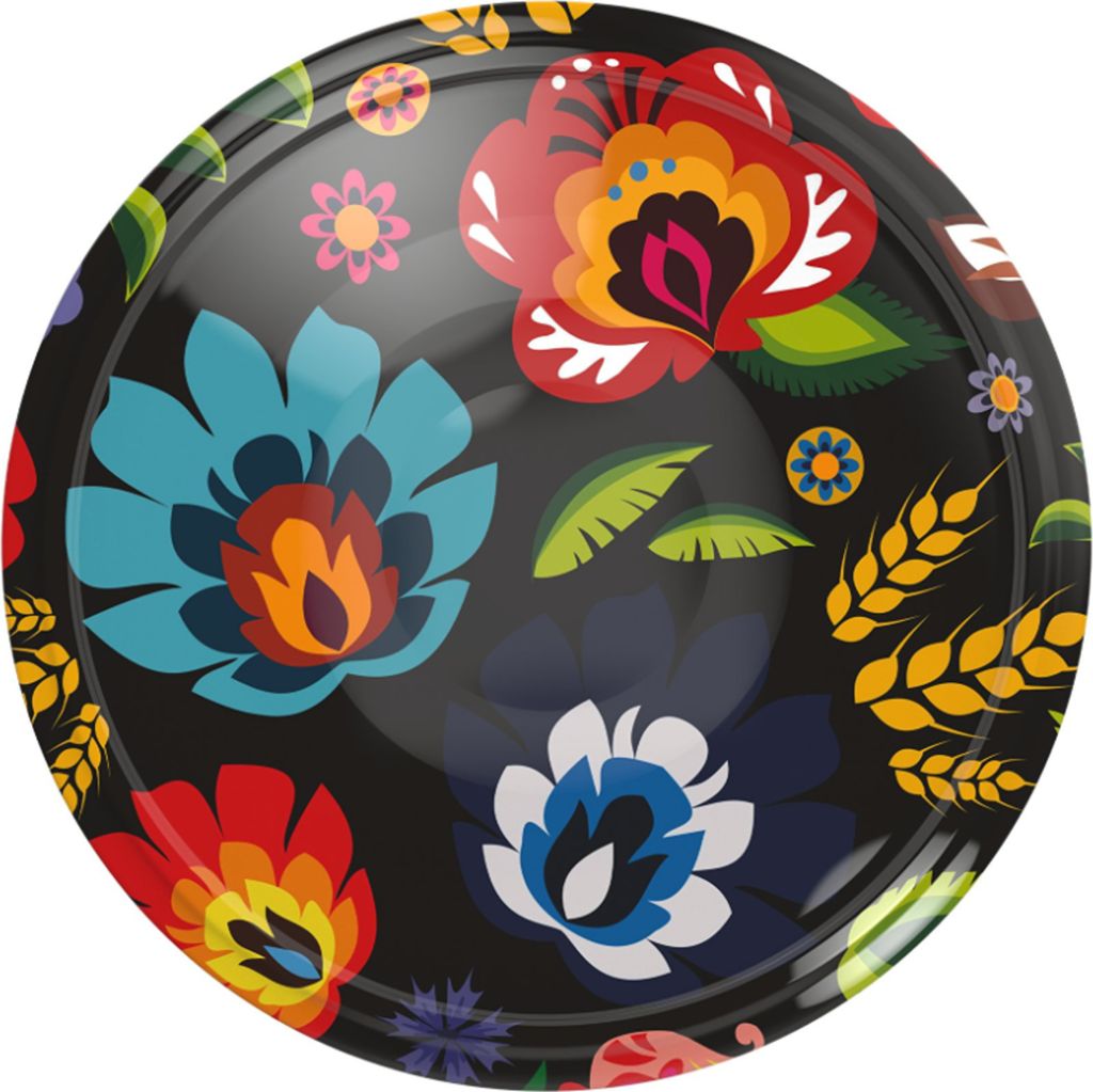 MIKONI Twist Off Deckel SCHWARZ FOLK 30 Stück SET Ø 66mm Produktbild 