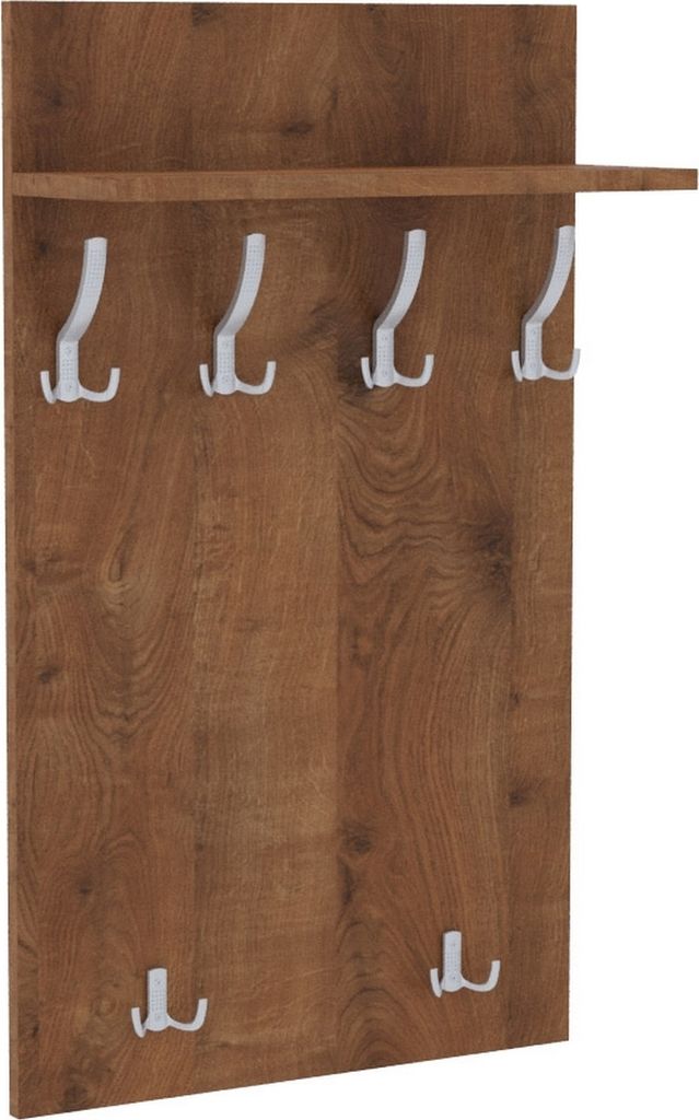 AKKE Antik Eiche Garderobenpaneel MAXI - ALU haken BxH: 60x100 cm