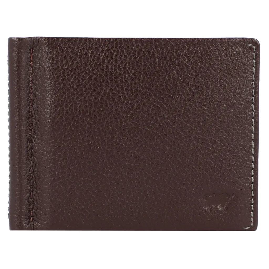Braun Büffel Prato Portafoglio Fermasoldi RFID Pelle Marrone 8CS Dollarclip - 4