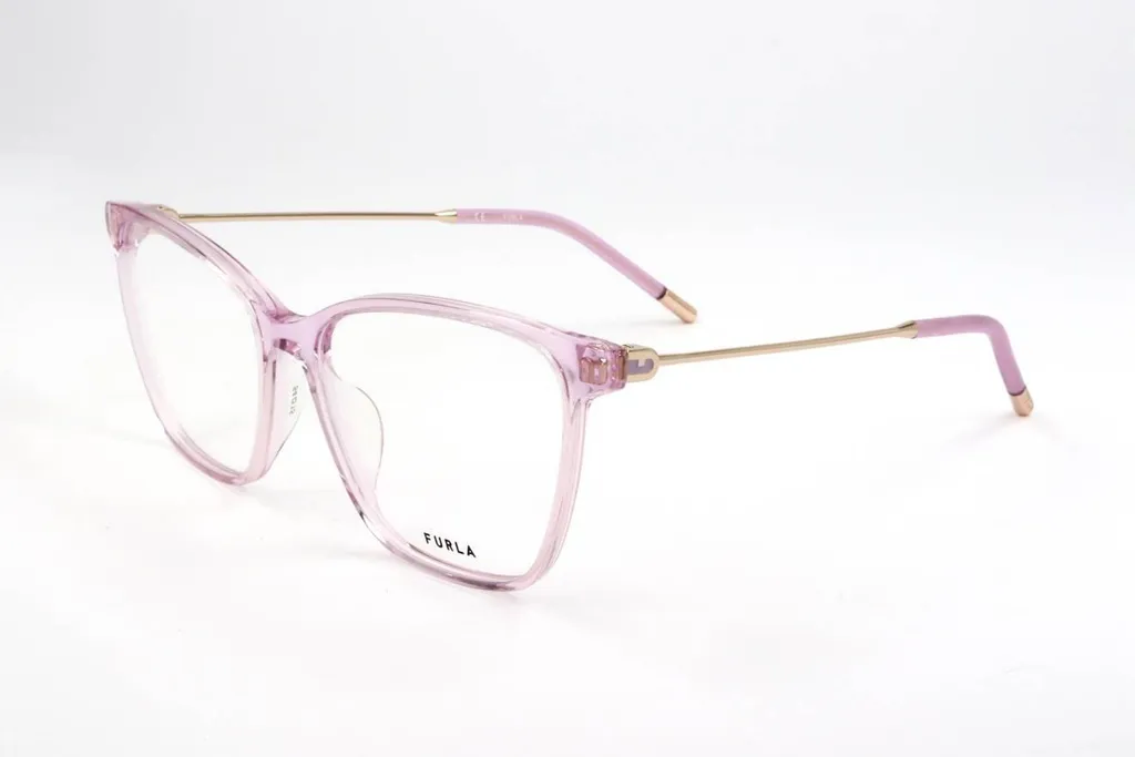 Lunettes Furla VFU635 transparentes lilas pour un look chic et moderne