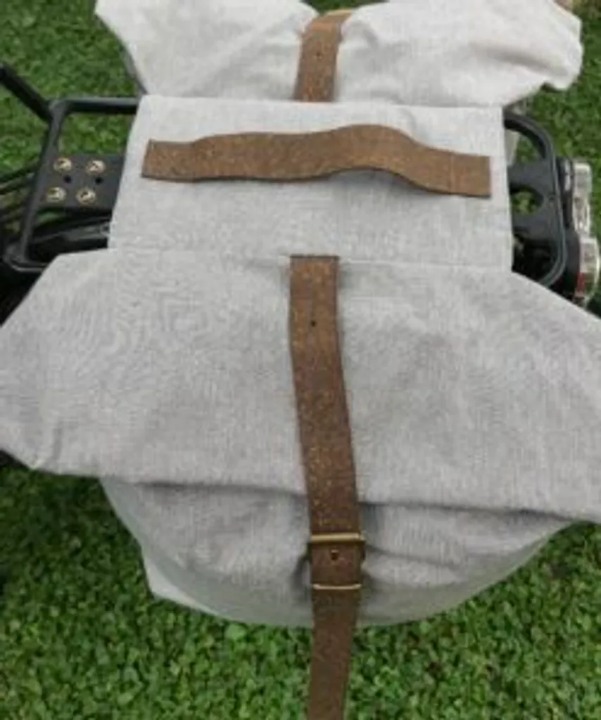 Double Sacoche Vélo Grise GIOBAG Imperméable et Fixation Rapide - 6