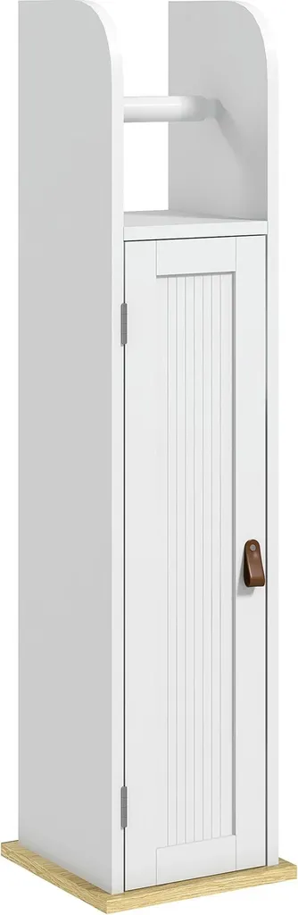 Colonne de salle de bain blanche gain de place à étagères modulables