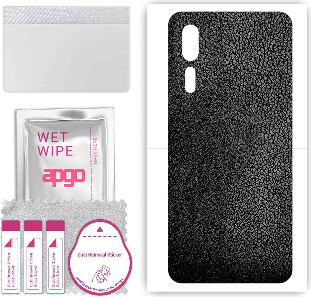 apgo Rückseite Schutzfolie, Skin, kompatibel mit ZTE Axon 10 Pro 5G, Hinten Displayschutzfolie aus Vinylfolie, kratzfest, einfache Montage - Schwa...