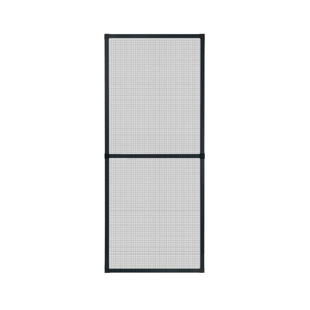 Fliegengitter Insektenschutz Fenster Alu Rahmen nach auf Maß ohne Bohren Bausatz,Farbe:anthrazit (RAL7016),Größe (Breite x Höhe):130 x 240 cm