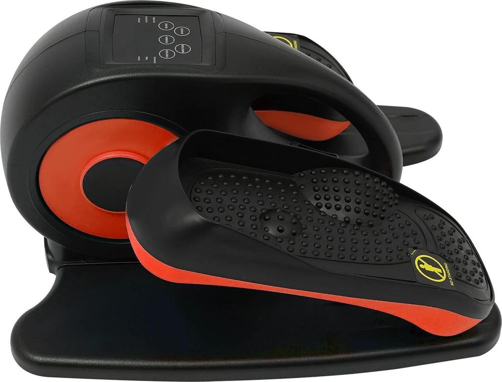 Elektrischer Untertisch-Crosstrainer - Mini Ellipsentrainer - Fernbedienung - 5 Geschwindigkeiten - Leiser Motor - Beinrehabilitation - Orange