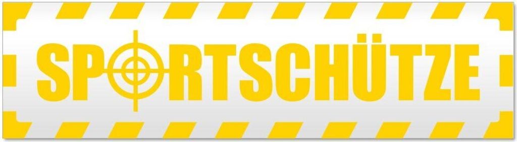 Kiwistar - Autoaufkleber - Gelb - 60 x 16 cm - Sportschütze gestreift - Hinweis Aufkleber Sticker für Auto, Kfz, Fahrrad, PKW, LKW