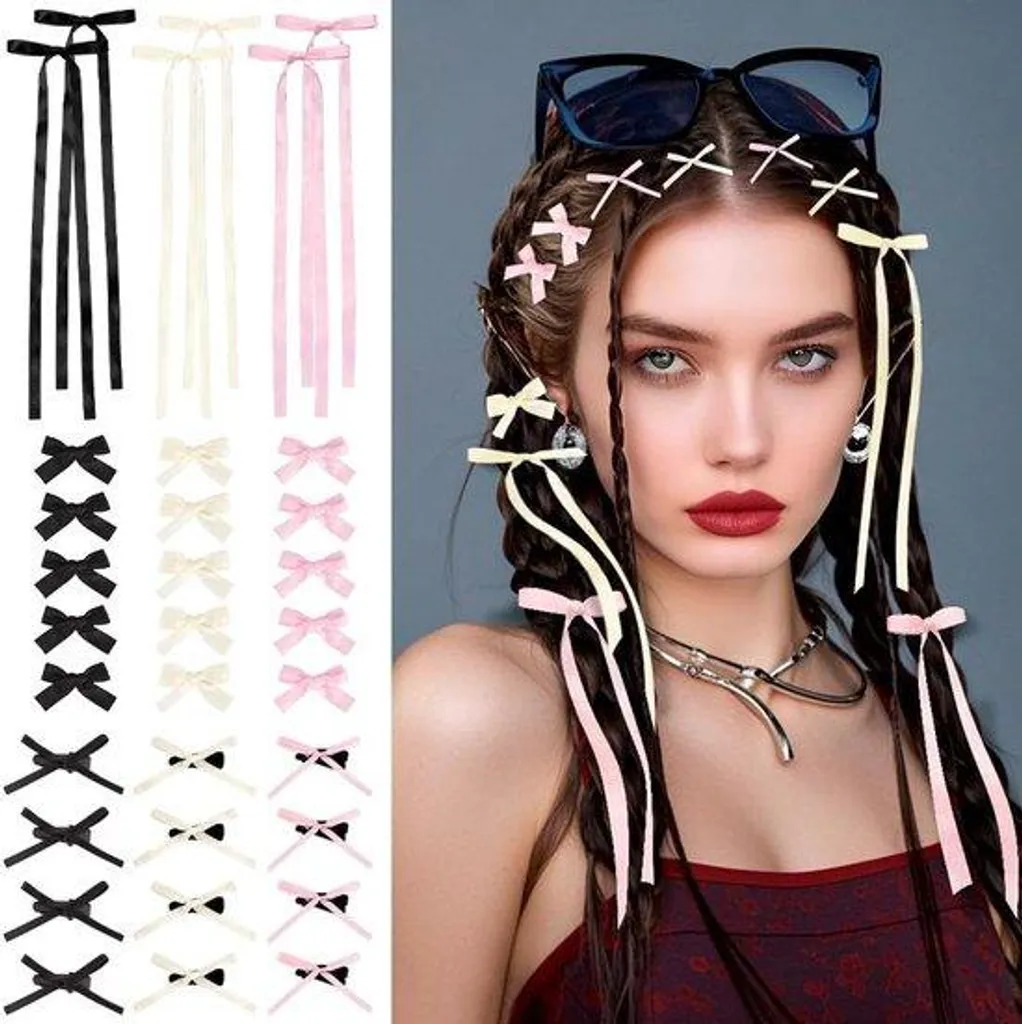Set d'Accessoires Cheveux pour Fille, Lot de 33 Pinces à Mèches Colorées