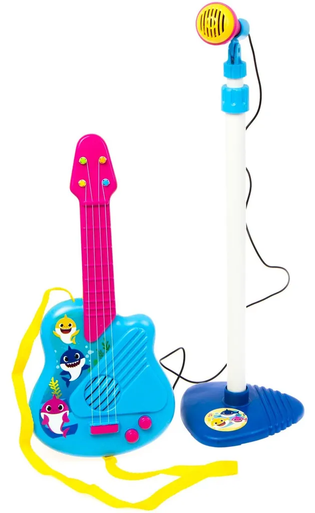 Occupez vos enfants avec le pack guitare et micro Baby Shark jaune