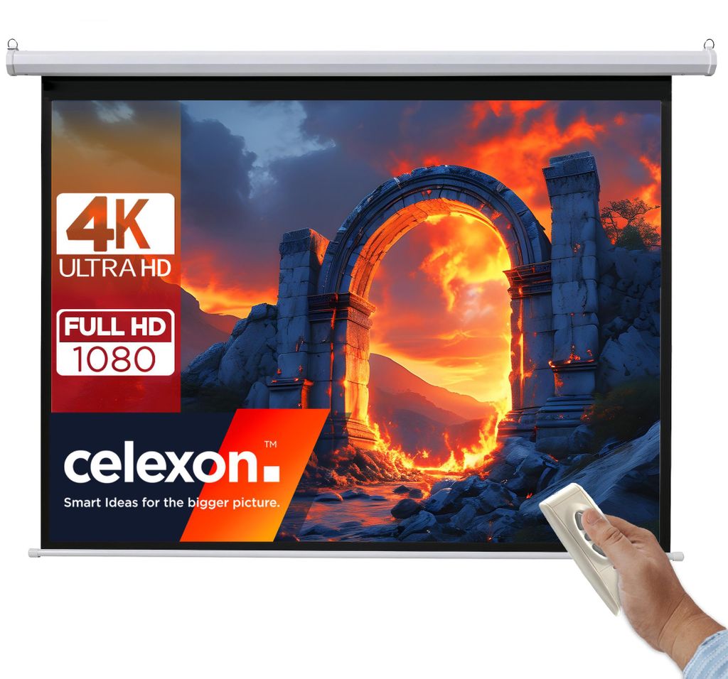 celexon basic Motor-Leinwand 100" | 200x150 cm 4:3 | Produktbild 
