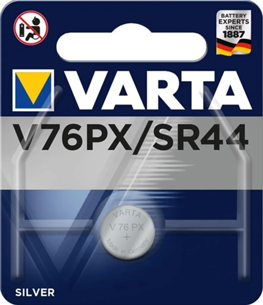 10X Varta 38502 SR44 V76 PX - Pile Orologio Ossido d'Argento 1.55V