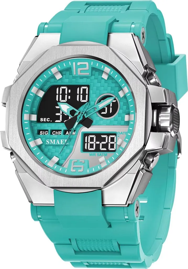Orologio SMAEL ER-38660 Turchese Argento: Sportivo e Resistente Online