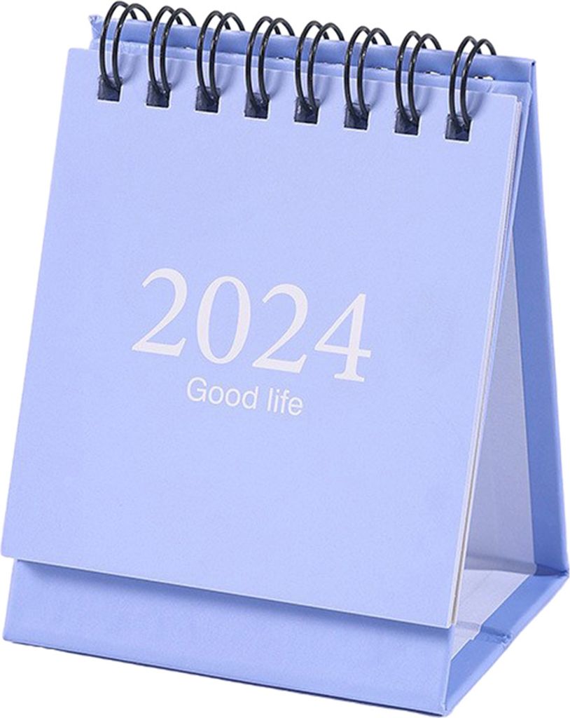 2023–2024 Mini-Tischkalender, Planbuch, Spiralfeder, Seitenumblättern, Datumsaufzeichnung, 17 Monatskalender zum Planen, Ereignisprotokoll, Kale...