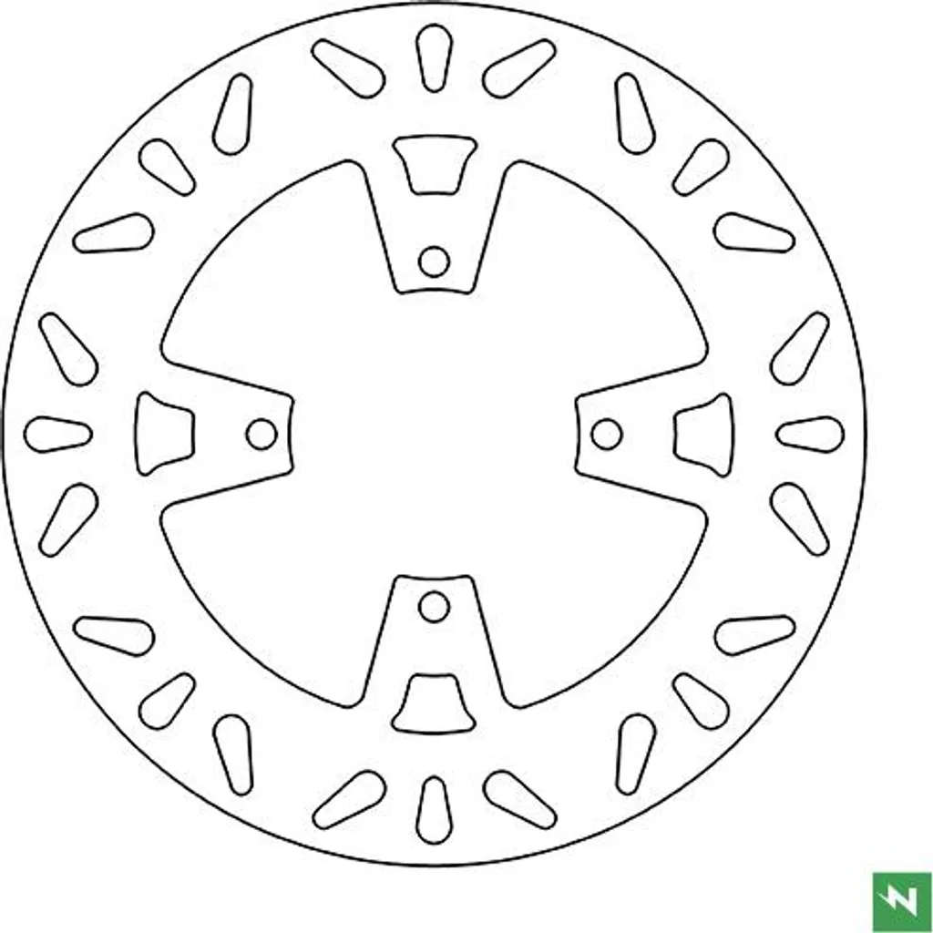 Disque de frein arrière DF5173A rigide Ø 250mm 4 trous pour auto