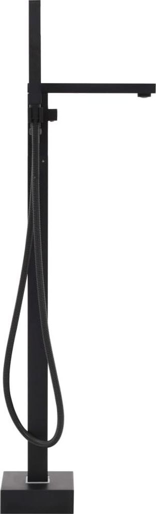 vidaXL Freistehende Badewannenarmatur Schwarz Edelstahl 90 cm