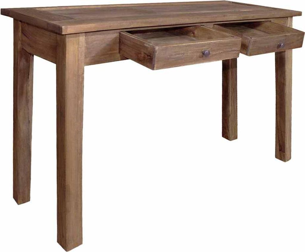 vidaXL Konzolový stolík z mahagónového masívu 123x42x75 cm Obrázok produktu 