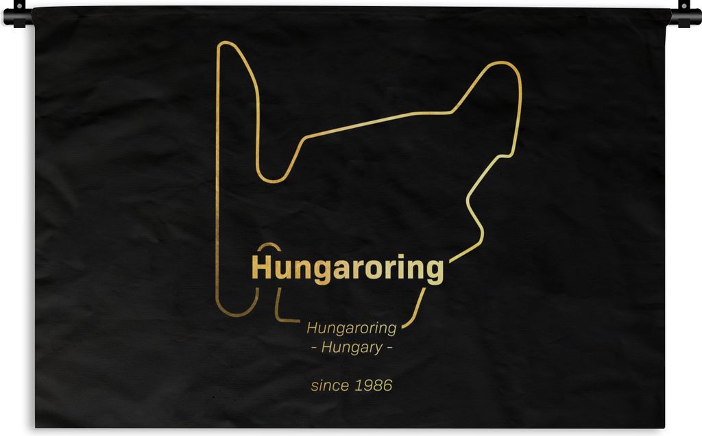 MuchoWow Wandteppich Wandbehang Hungaroring - F1 - Rennstrecke 90x60 cm Tapisserie Dekoration Wandtuch - Wandskulpturen - Bildteppich