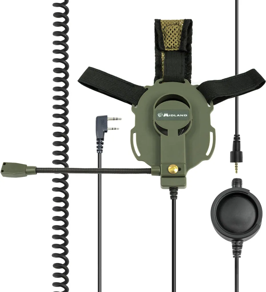 Micro-casque Airsoft Midland BOW-M EVO-K Connecteur Kenwood 2 Pins