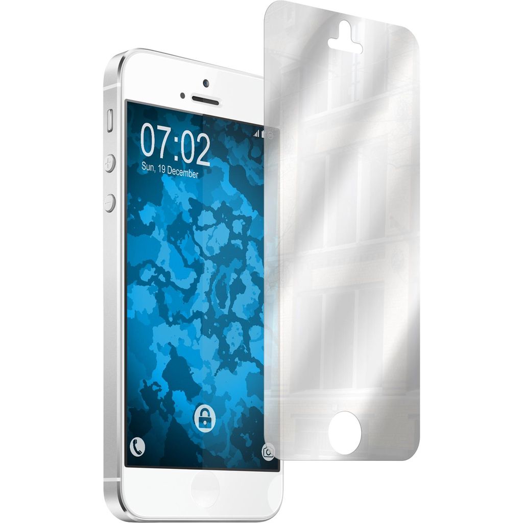 6er-Pack PhoneNatic Displayschutzfolien verspiegelt kompatibel mit Apple iPhone SE 2016 (1.Gen)