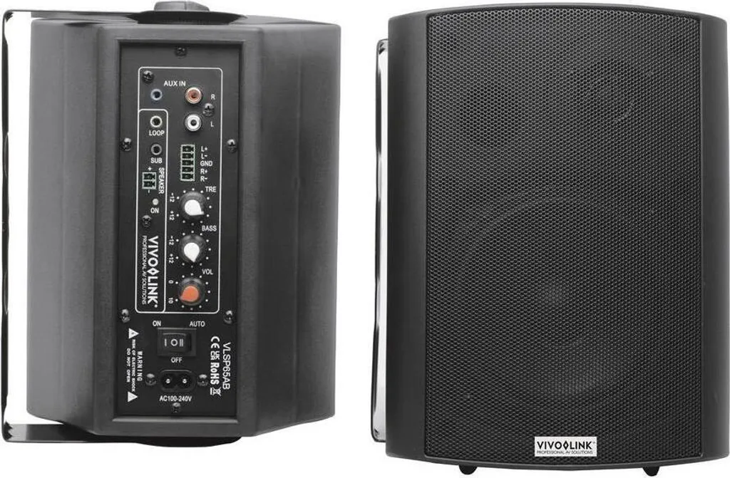 Enceinte active Vivolink VLSP65AB noire pour salle de réunion