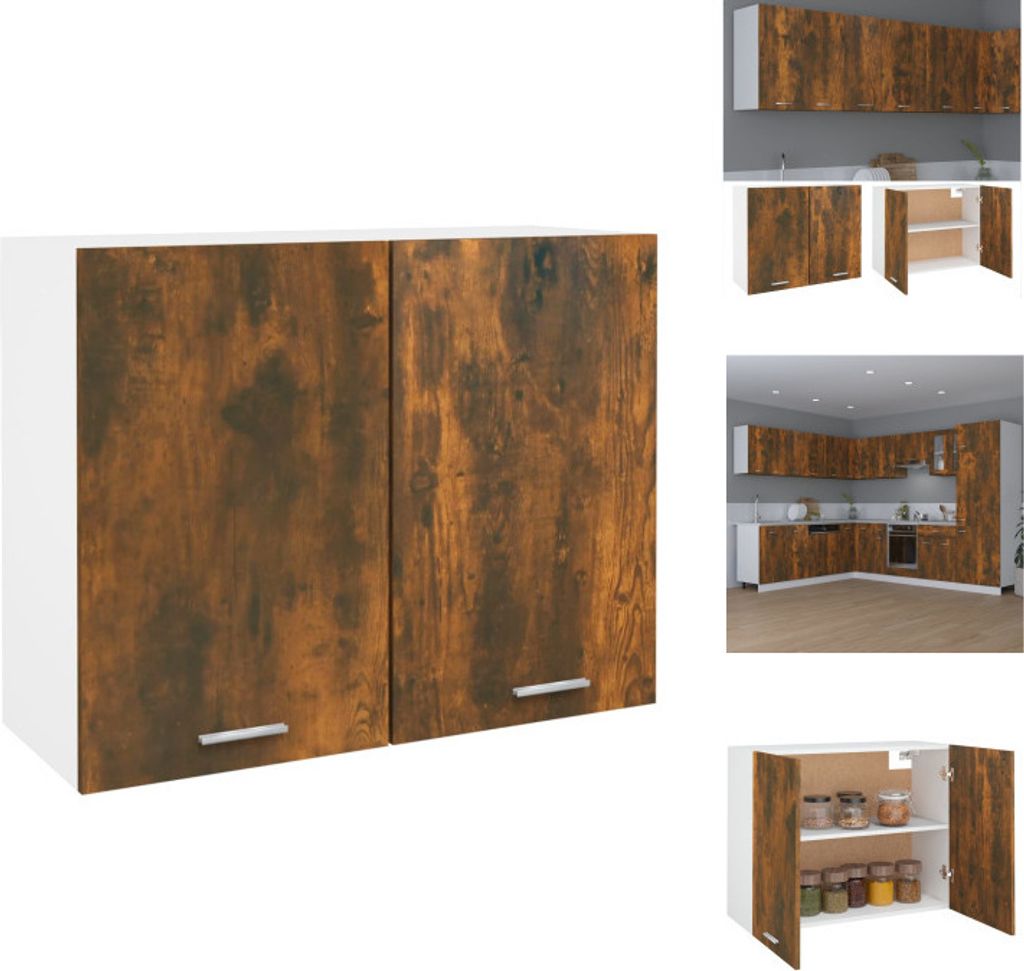 vidaXL Hängeschrank Räuchereiche 80x31x60 cm Holzwerkstoff - Küchenschränke