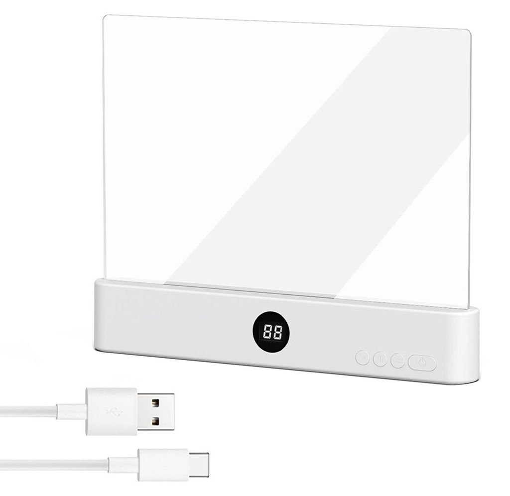 Wiederaufladbare, klare LED-Flachleselampe, dimmbar, mit 3 Farben und Timer, leuchtet die gesamte Buchseite aus – ideal für Leseratten und Büch...