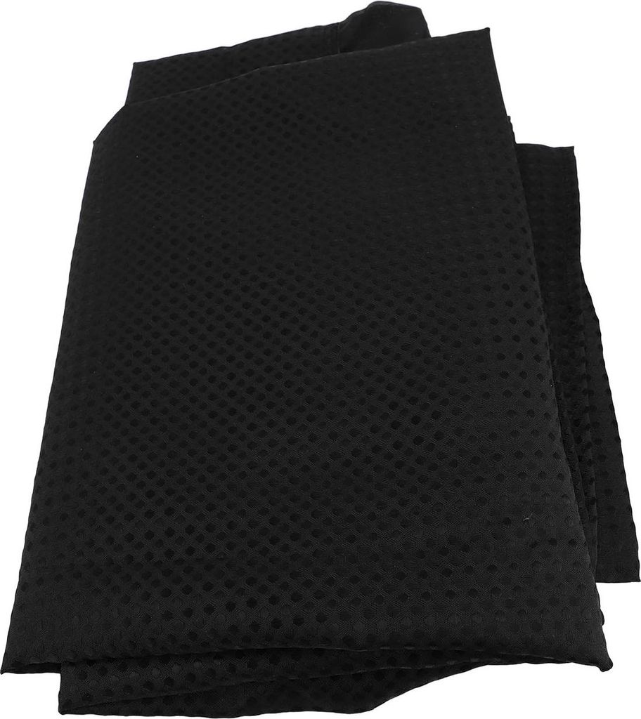 Waffel Duschvorhang mit Snap in Liner Hotel Style Bad Vorhang Mesh Top Fenster Wasserdicht Waschbar Schwarz