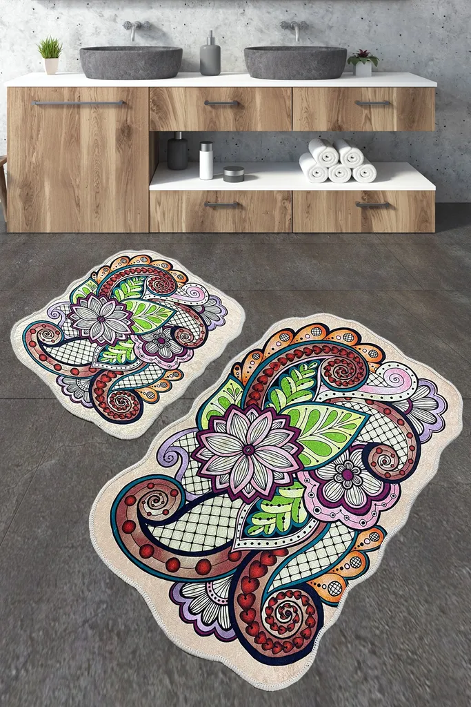 Tapis de Bain 700g/m² Ultra Doux 100% Polyester Mijolnir Multicolore