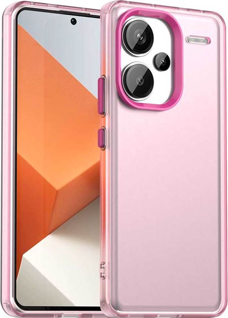 Handyhülle für Xiaomi Redmi Note 13 Pro+ 5G Schlank Durchscheinend Matt Stoßfest Schutzhülle Rot