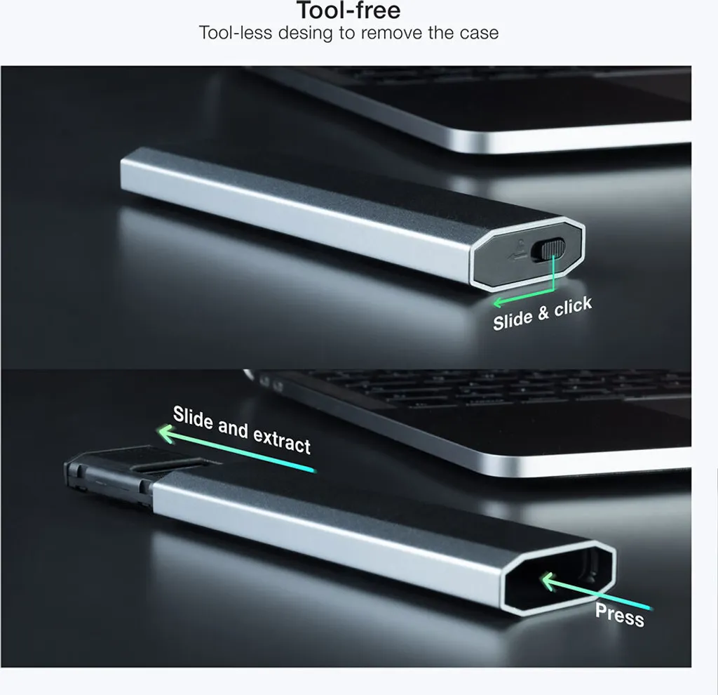 Boîtier SSD Externe NVMe pour Transfert de Données Rapide USB 3.2 G2 - 4