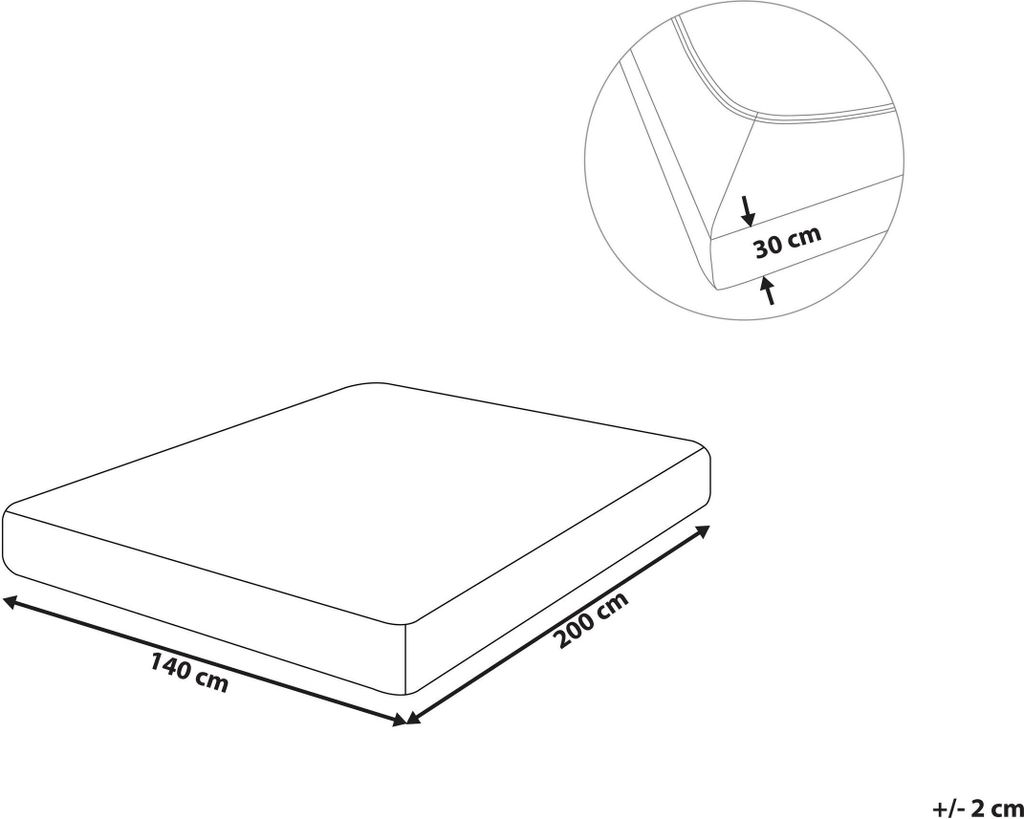 BELIANI Napínací prostěradlo světle zelené 140 x 200 cm Obrázek produktu 3