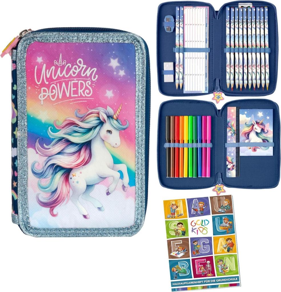 Goldkids - Federmäppchen 2 Fächer - Mäppchen für Mädchen Produktbild 