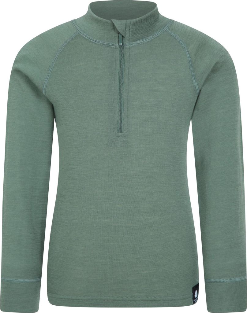 Mountain Warehouse - Base Layer Oberteil mit halbem Reißverschluss für Kinder MW3732 (140) (Blassblau)
