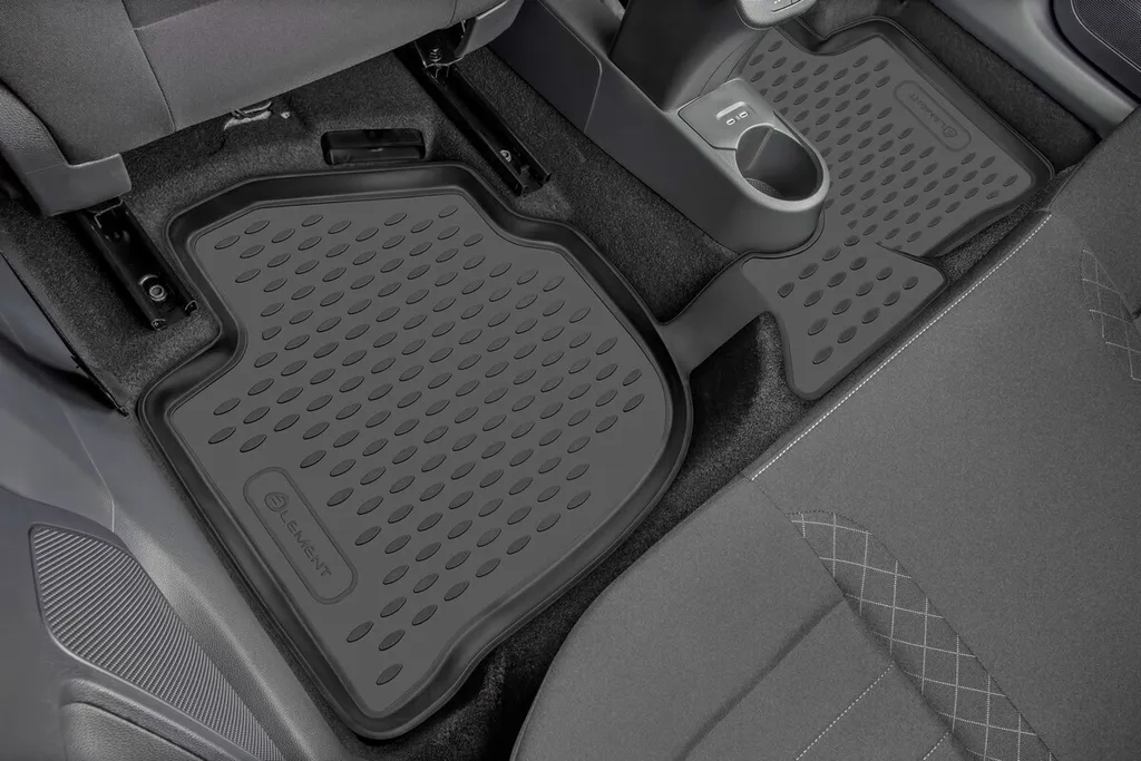 Tappetini Anteriori In Velluto Su Misura Per Dacia Logan MCV II – 2 Pezzi, Antiscivolo, Con Rinforzo Saldato, Colore Nero - 5