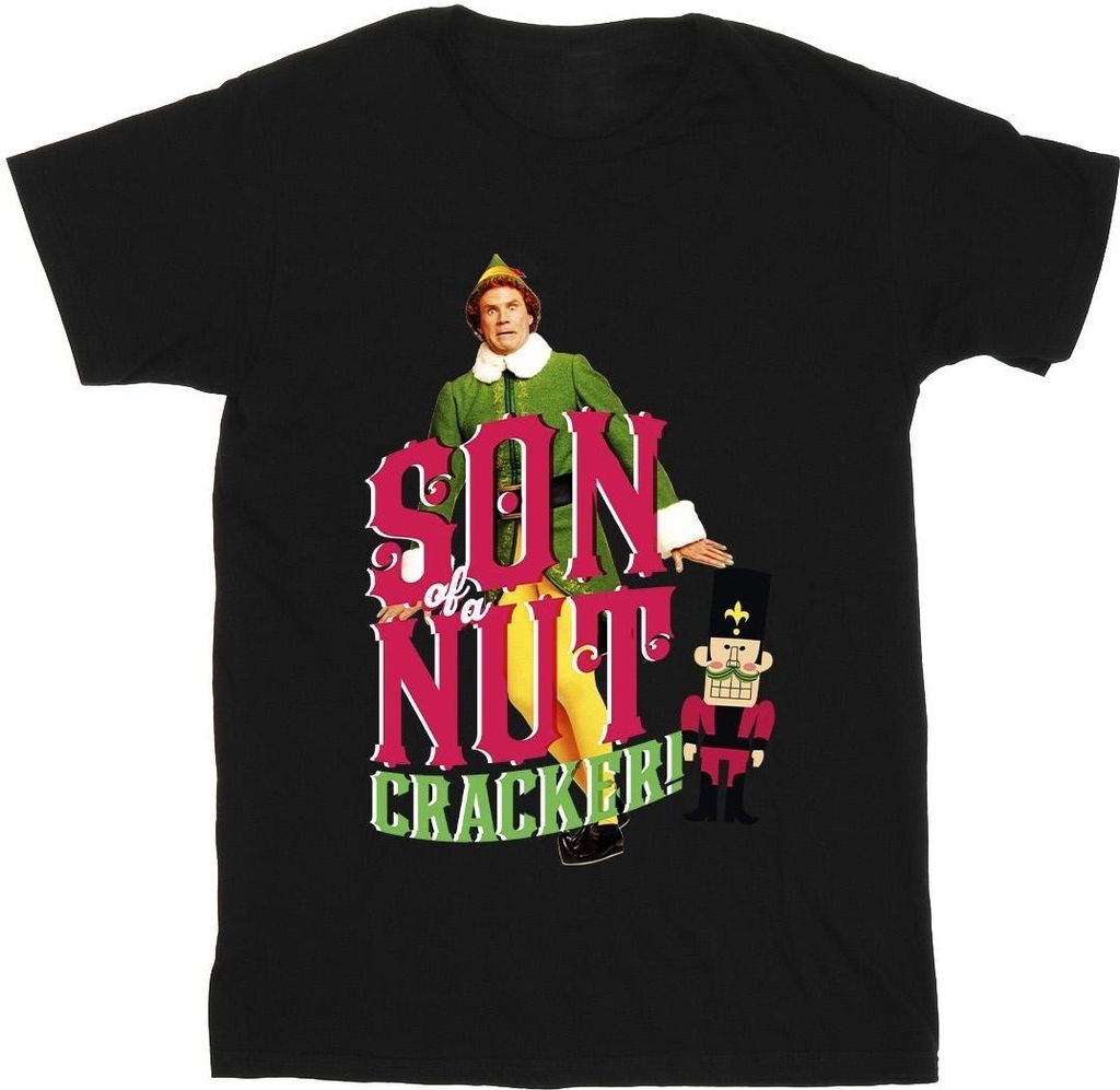 Elf - "Son Of A Nutcracker" T-Shirt für Herren BI24158 (XL) (Schwarz)