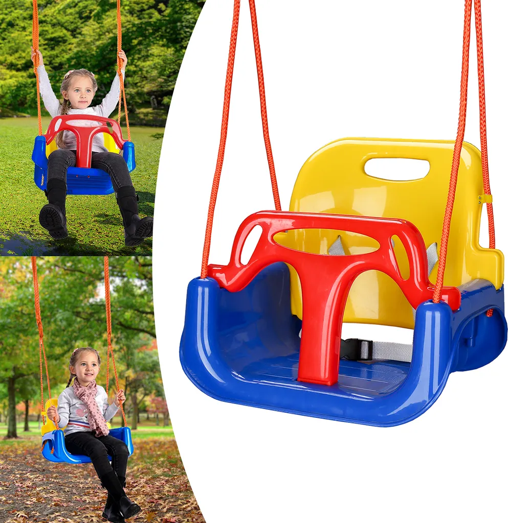 Jiubiaz Seggiolino Altalena 3 in 1 per Bambini - Interno ed Esterno
