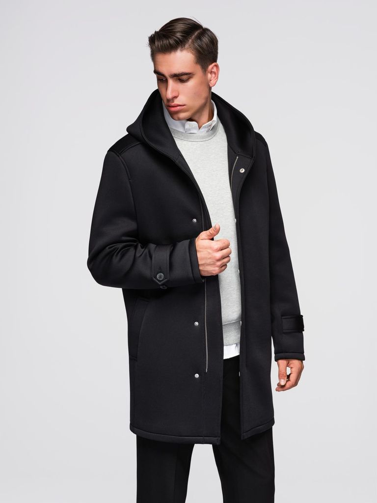 Ombre Clothing Pánský kabát Yorage černá M Obrázek produktu 