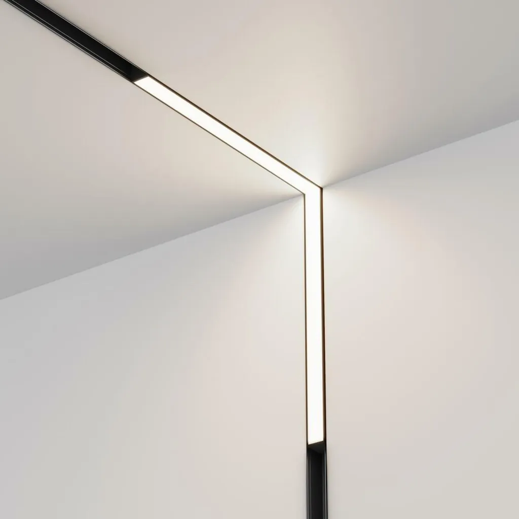 Éclairage LED pour Rail Magnétique Cuisine et Bureau 24W 4000K Noir