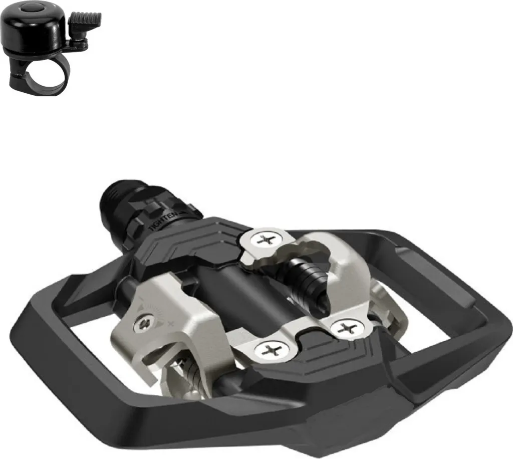 Pédale Shimano PD-ME700 SPD Noire à Plateforme Large et Sonnette