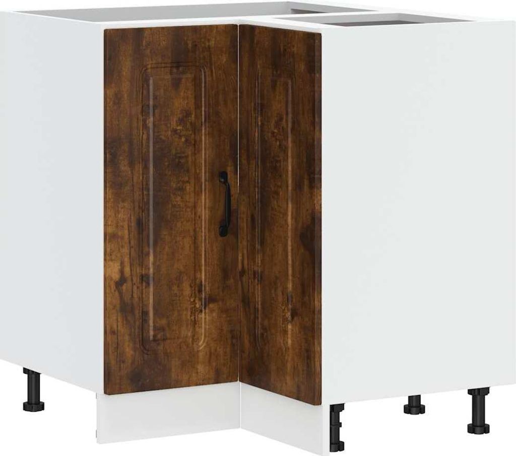 vidaXL Küchen-Eckunterschrank Kalmar Räuchereiche Holzwerkstoff