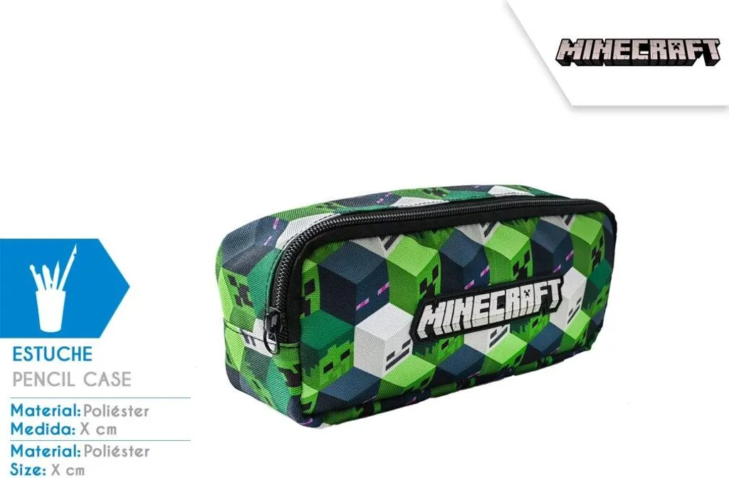 Trousse à crayons Kids Euroswan Minecraft avec fermeture zippée robuste - 2