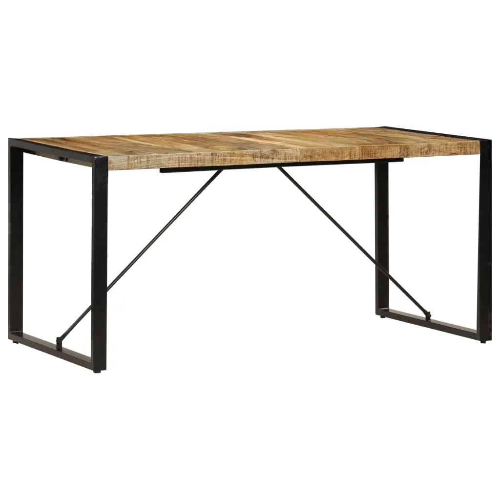 Table à manger bois massif de manguier 160x80cm design rustique chic - 3