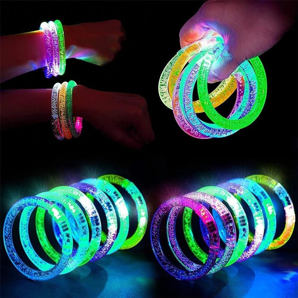 LED Leuchtarmband-Set: 12 Stück (6 Farben) - Vielseitiges Produktbild 4