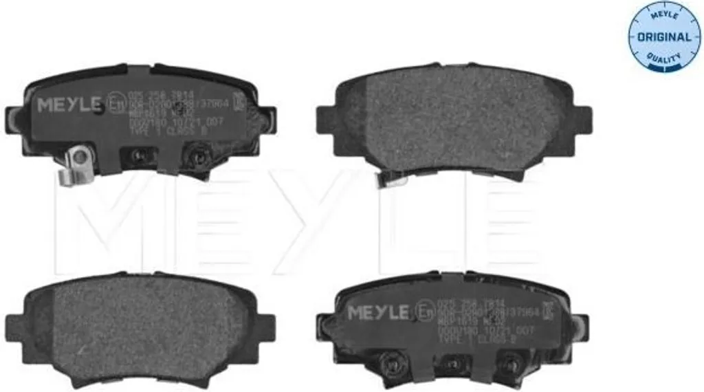 Plaquettes de frein arrière pour Mazda 3 BM BN - Garnitures MEYLE 025