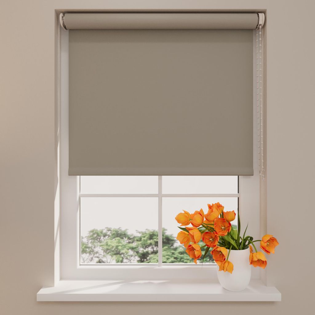 DTCH Verdunkelungsrollo – Easy Match – Beigegrau – 120 x 190 cm (BxH) – Ohne Bohren