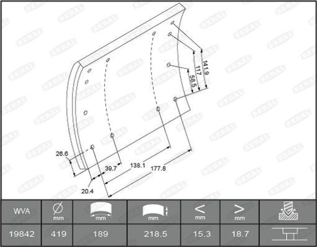 BERAL Bremsbelagsatz Trommelbremse KBL19369.0-1560 Hinten 219mm 10,95kg